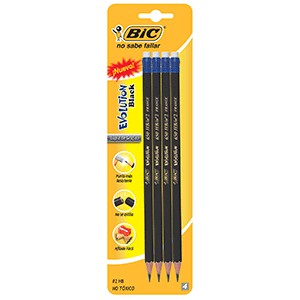 LAPIZ DE GRAFITO No2 HB BIC PAQUETE CON 12 PIEZAS