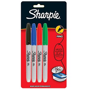 MARCADORES SHARPIE COLORES SURTIDOS 4 PIEZAS