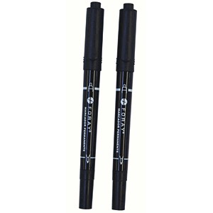 MARCADOR PERMANENTE PUNTA BALA Y FINO TNEGRA 2PK