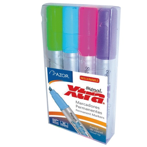 MARCADOR SIGNAL XTRA CARTERA 4 COLORES SURITDOS