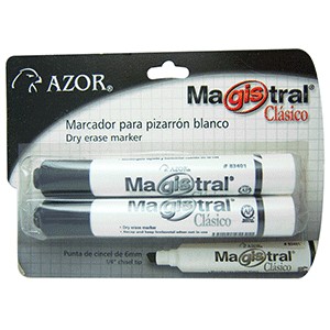 MARCADOR MAGISTRAL AZOR NEGRO 2 PIEZAS