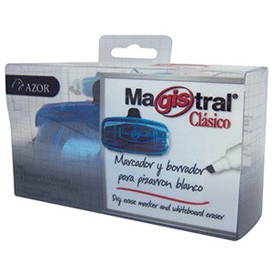 MARCADOR MAGISTRAL AZOR COLOR NEGRO MAS BORRADOR