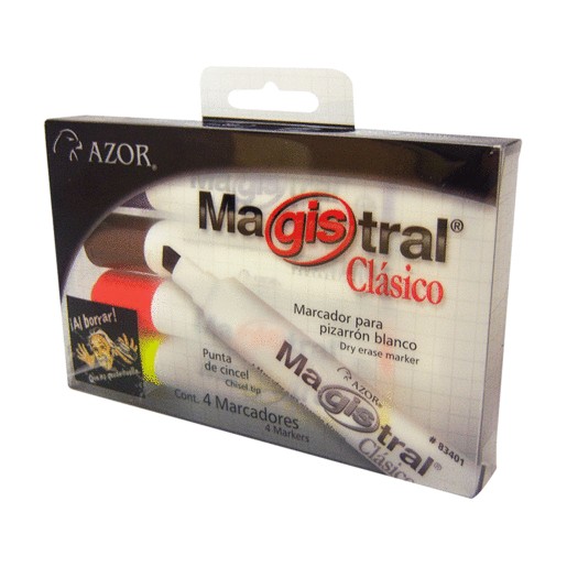 MARCADOR MAGISTRAL CLASICO 4 COLORES