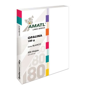 OPALINA AMATL BLANCA 180 GR CON 100 TAM CARTA