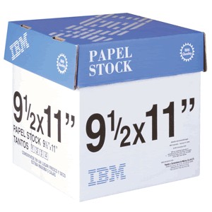 PAPEL STOCK 1 TANTO CAJA CON 3000 HOJAS IBM