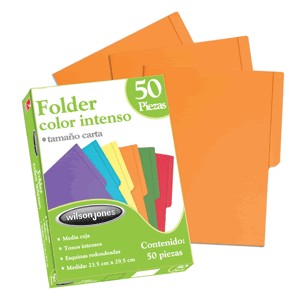 FOLDER CARTA ACCO NARANJA CON 50 PIEZAS