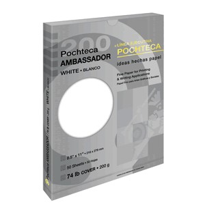 PAPEL AMBASSADOR TAM.CARTA 200 GR CON 50 POCHTECA