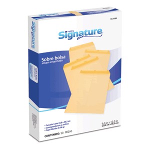 SOBRE DE PAPEL CARTA SIGNATURE MANILA 50 PIEZAS