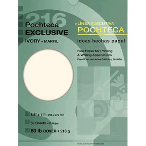 PAPEL EXCLUSIVE MARFIL 216 GR CON 50 POCHTECA
