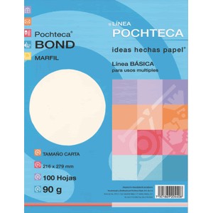 PAPEL BOND MARFIL 90 GR CARTA POCHTECA