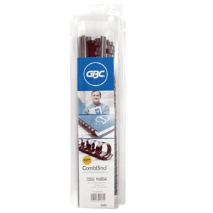 ARILLO PLASTICO GBC 19 AROS A 1/4 NEGRO CON 25