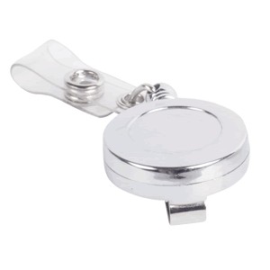 BROCHE RETRACTIL OFFICE DEPOT PLATA CON 10 PIEZAS