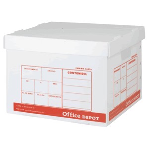 CAJA PARA OFFICE DEPOT ARCHIVO PLASTICO CARTA
