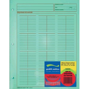 ESQUEMA DE MAYOR GRAFIX TAMANO CARTA CON 50 PIEZAS