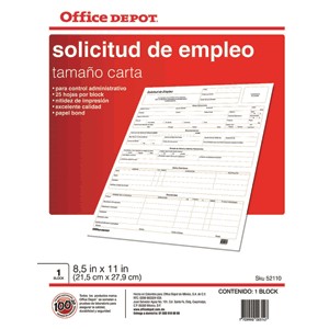 SOLICITUD DE EMPLEO OFFICE DEPOT