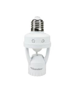 Portalámpara blanca con sensor de movimiento