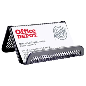 PORTATARJETAS MESH COLOR NEGRO OFFICE DEPOT