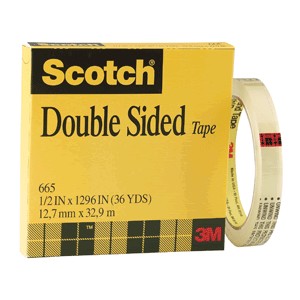 CINTA ADHESIVA SCOTCH 665 DOBLE CARA 12MM X 33M