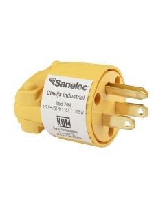 Clavija plástica aterrizada