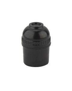 Portalámpara negra sencilla de baquelita, blister