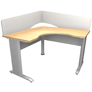 ESCRITORIO GCM EN FORMA DE ESQUINERO CON MAMPARA