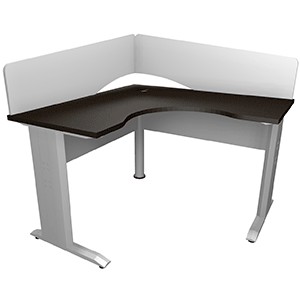 ESCRITORIO GCM EN FORMA DE ESQUINERO CON MAMPARA