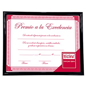 MARCO P/DIPLOMA FRAGMENTS DE PLASTICO NEGRO 8.5X11