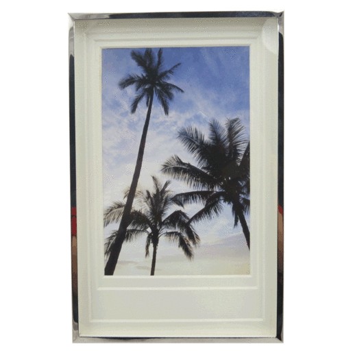 MARCO FOTOGRAFICO 4X6 METALICO PLATA CON BLANCO