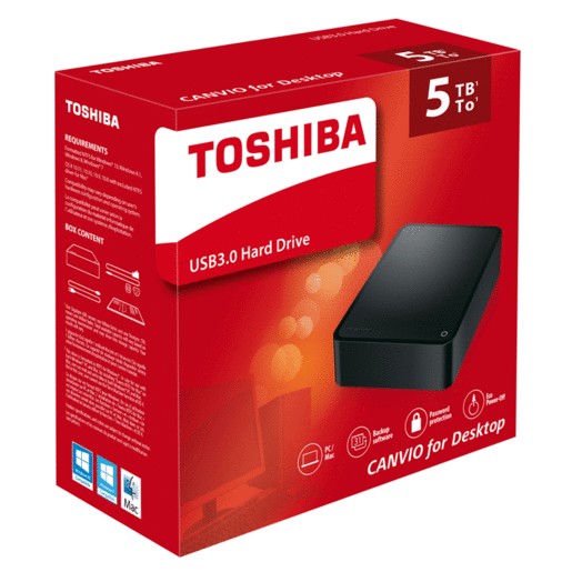 DISCO DURO TOSHIBA EXTERNO 5 TB NEGRO