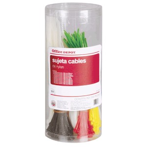 SUJETA CABLES DE PLASTICO OFFICE DEPOT 500 PIEZAS