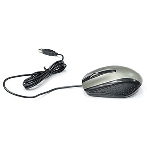 MOUSE ALAMBRICO SPECTRA OPTICO 800DPI NEGRO/PLATA