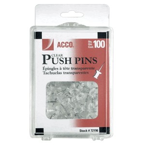 PINS CABEZA PLASTICA ACCO TRANSPA