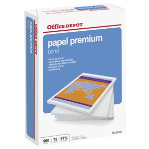PAPEL PREMIUM CARTA OFFICE DEPOT RESMA CON 500