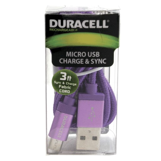 CABLE MICRO USB DURACELL MOR