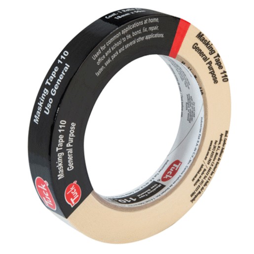 MASKING TAPE TUK 110 USO GENERAL 18MM X 50M PIEZA
