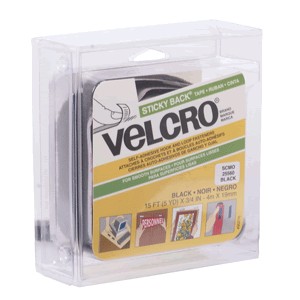VELCRO STICKY BACK NEGRO ROLLO 19MM X 4M
