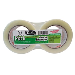 CINTA P/EMPAQUE TRANSPARENTE TUK 48MMX150 PAQ2