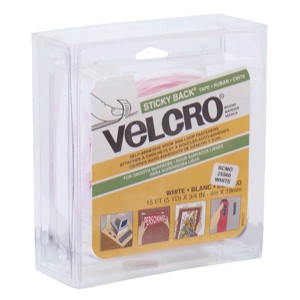 VELCRO STICKY BACK BLANCO ROLLO 19MM X 4M