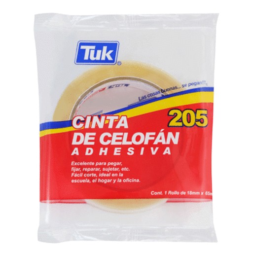 CINTA ADHESIVA TUK 205 18MM X 65M
