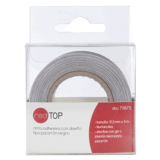 CINTA ADHESIVA DECORATIVA DE PIZARRON 17.5MM X 5M