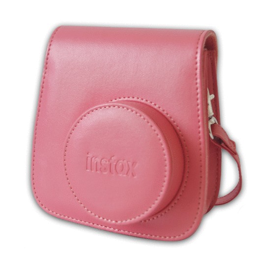 FUNDA DE PIEL PARA INSTAX MINI8 COLOR FRAMBUESA