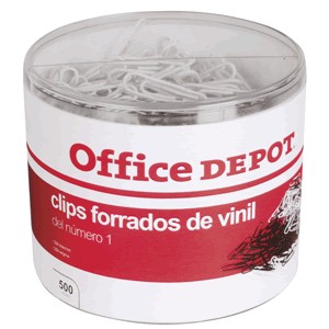 CLIPS BLANCO Y NEGRO 500PZ ESTANDAR OFFICE DEPOT