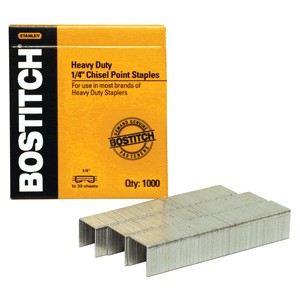 GRAPAS STANLEY DE USO PESADO 1/4 CON 1000 PIEZAS