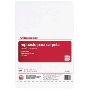 HOJAS P/CARPETA ESQUELA OFFICE DEP 100 H CUADRO CH
