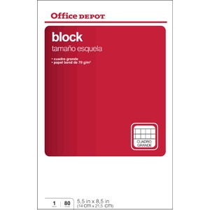 BLOCK ESQUELA OFFICE DEPOT 80 HOJAS CUADRO GRANDE