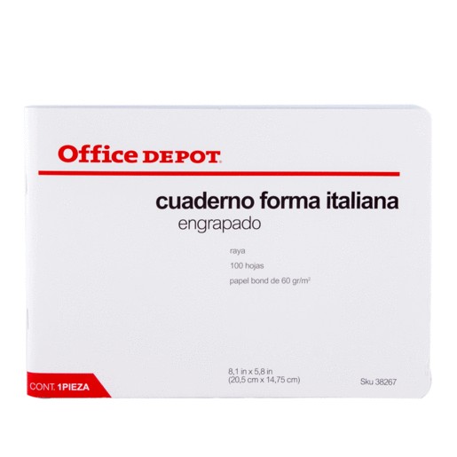 CUADERNO ITALIANA ENGRAPADO RAYA OFFICEDEPOT 100 H