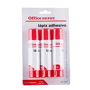LAPIZ ADHESIVO OFFICE DEPOT 21 GRAMOS PAQUETE C/3