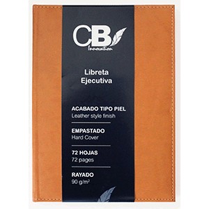 LIBRETA EJECUTICA 72 HOJAS RAYA CAMEL