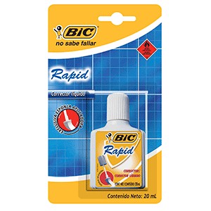 CORRECTOR LIQUIDO BIC SECADO RAPIDO PIEZA