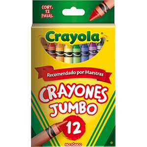 CRAYONES JUMBO CRAYOLA COLORES SURTIDOS C/12
